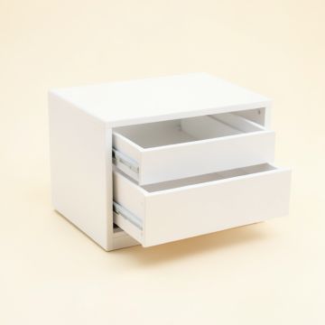 Slate Bridge Small-Parts Storage Drawer Cabinet - White (synthetic illustration; no displayed measurements)
