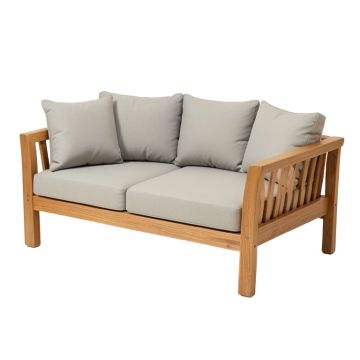 Ashland Teak Patio Sofa With Cushions