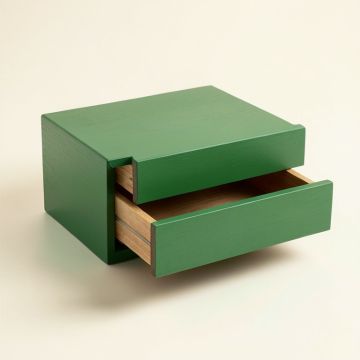 Oak Edge Small-Parts Storage Drawer Cabinet - Green (synthetic illustration; no displayed measurements)