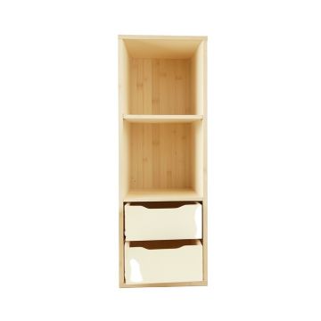 Oak Edge Narrow Cubby Tower - Cream