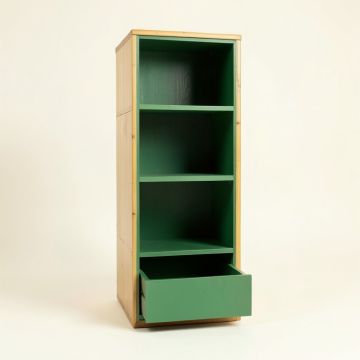 Meadow Bridge Narrow Cubby Tower - Green (synthetic illustration; no displayed measurements)