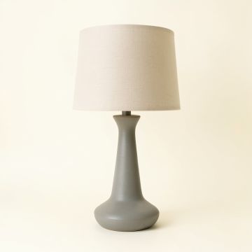 Hazel Brook Table Lamp With A Plain Fabric Shade - Gray (synthetic illustration; no displayed measurements)