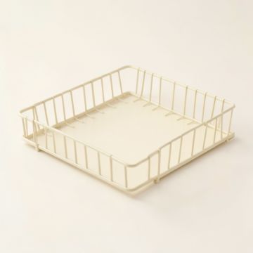 Clay Crossing Empty Under-Desk Cable Tray - Ivory (synthetic illustration; no displayed measurements)