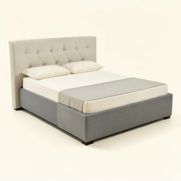 Elizabeth Tufted Upholstered Low Profile Storage Platform Bed (synthetic illustration; no displayed measurements)