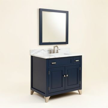 Miranda 36 Inch Single Bathroom Vanity In Dark Blue (synthetic illustration; no displayed measurements)