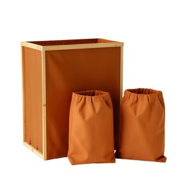Aspen Brook Laundry Sorting Station With Plain Removable Bags - Terracotta
