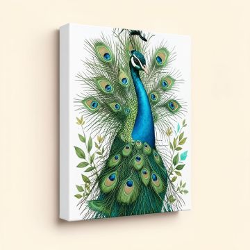 Peacock Arbor Vi Graphic Art On Wrapped Canvas (synthetic illustration; no displayed measurements)