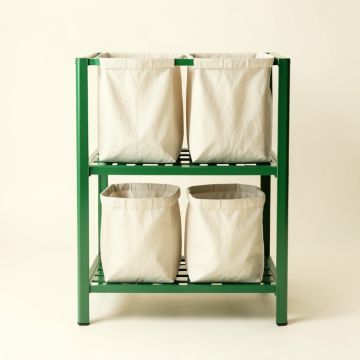 Holly Crossing Laundry Sorting Station With Plain Removable Bags - Green (synthetic illustration; no displayed measurements)