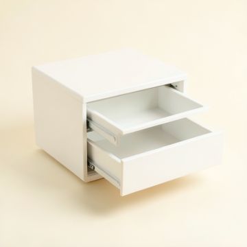 Moss Edge Small-Parts Storage Drawer Cabinet - White (synthetic illustration; no displayed measurements)