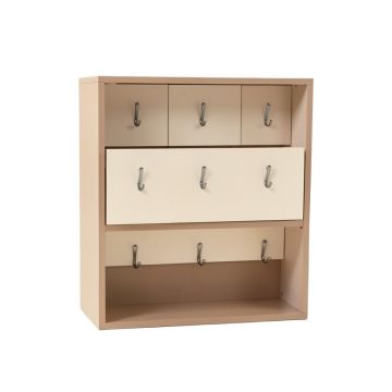 Jewelry Organizer With 30 Hooks And Cosmetics Shelf