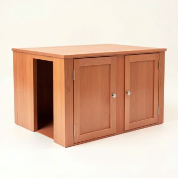 Clay Dell Empty Furniture-Style Litter Enclosure - Terracotta (synthetic illustration; no displayed measurements)