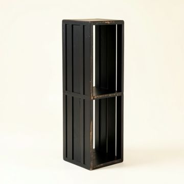 Bay Bluff Narrow Cubby Tower - Black (synthetic illustration; no displayed measurements)