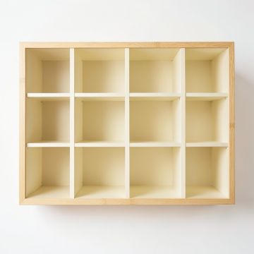 Harbor Bend Empty Mug-Storage Cabinet Insert - Cream (synthetic illustration; no displayed measurements)