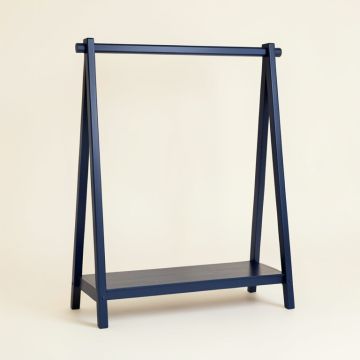 Heath Arc Empty Garment Rack - Navy (synthetic illustration; no displayed measurements)