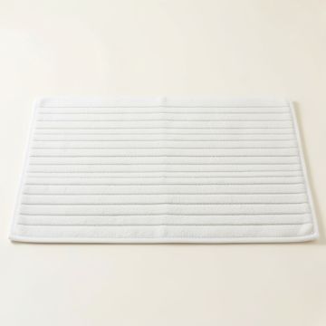 Reed Edge Bath Mat - White (synthetic illustration; no displayed measurements)