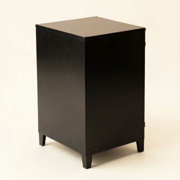 Alder Brook Freestanding Pull-Out Hamper Cabinet - Black (synthetic illustration; no displayed measurements)