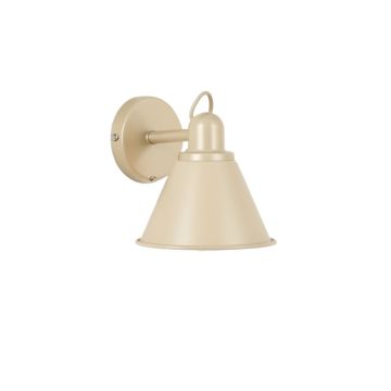 Clay Dell Wall Sconce Mounted On A Plain Wall - Beige