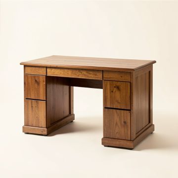 Stickland 4-Drawer 60 '' Writing Desk Aged Walnut (synthetic illustration; no displayed measurements)
