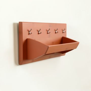 Rowan Bend Wall-Mounted Entryway Organizer Shelf - Terracotta (synthetic illustration; no displayed measurements)