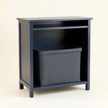 Moss Dell Freestanding Pull-Out Hamper Cabinet - Navy (synthetic illustration; no displayed measurements)