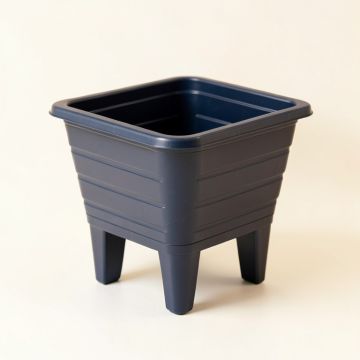Fern Branch Empty Raised Planter - Navy (synthetic illustration; no displayed measurements)