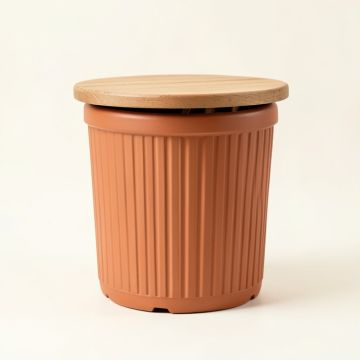 Laurel Bridge Closed Garden Compost Bin - Terracotta (synthetic illustration; no displayed measurements)