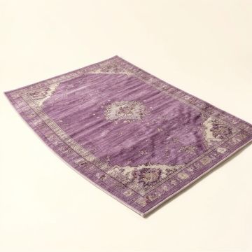 Medfield Plum , Vintage Abstract Purple Area Rug (synthetic illustration; no displayed measurements)