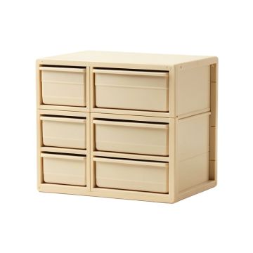 Bay Bend Small-Parts Storage Drawer Cabinet - Beige