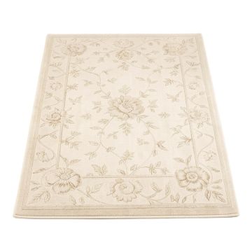 Rug Shape Alapaha Floral Ivory Area Rug Set