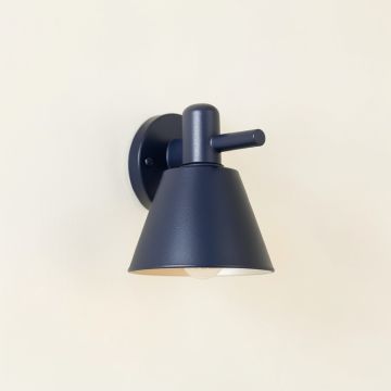 Cove Brook Wall Sconce Mounted On A Plain Wall - Navy (synthetic illustration; no displayed measurements)