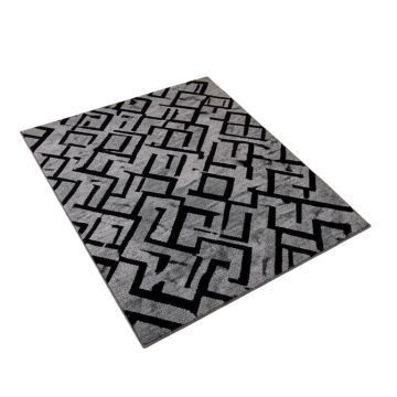 Umbria Geometric Gray/Black Rug