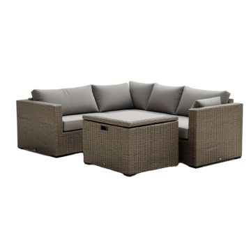 Modern Style Outdoor Furniture Sofa Set With Large Storage Box