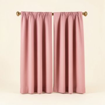 Old House Romantic Room Darkening Rod Pocket Curtain Panels (synthetic illustration; no displayed measurements)
