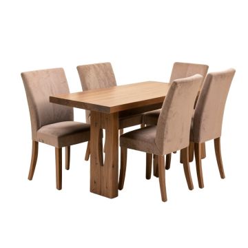 Tunis 5 Piece Solid Wood Dining Set