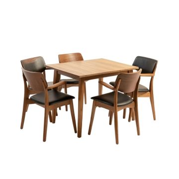 Watkin Mid-Century Modern 5 Piece Breakfast Dining Set