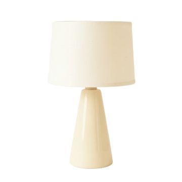 Flint Crossing Table Lamp With A Plain Fabric Shade - Cream