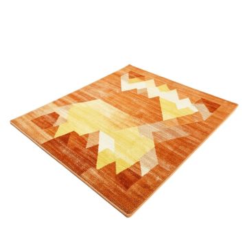 Geometric Ombre Orange Area Rug