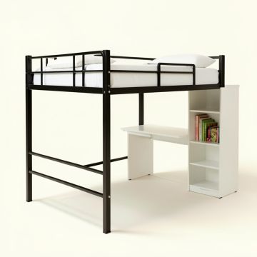 Maurice Full Loft Bed With Desk And Bookcase (synthetic illustration; no displayed measurements)