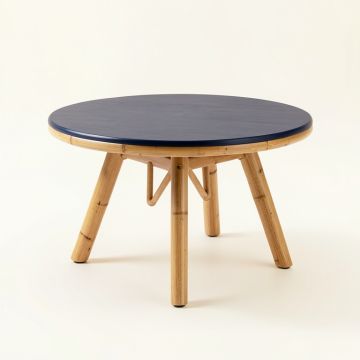 Moss Arc Patio Table - Navy (synthetic illustration; no displayed measurements)
