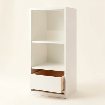 Hill Bend Narrow Cubby Tower - White (synthetic illustration; no displayed measurements)