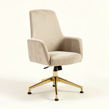 Velvet Swivel Desk Chair with Arms (synthetic illustration; no displayed measurements)