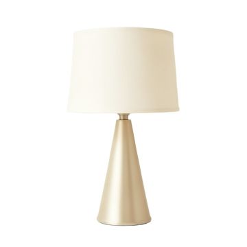 Cliff Bridge Table Lamp With A Plain Fabric Shade - Ivory