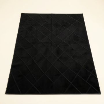 Laurel Arc Rectangular Area Rug - Black (synthetic illustration; no displayed measurements)