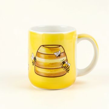 Leclaire Cute Bee Hive And Bees Nature Summer Design Coffee Mug (synthetic illustration; no displayed measurements)