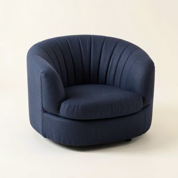 Meadow Brook Upholstered Armchair - Navy (synthetic illustration; no displayed measurements)
