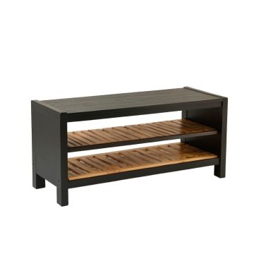 Olive Crest Shoe Storage Bench - Black