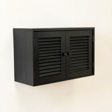 Sage Edge Wall-Mounted Entry Cabinet - Black (synthetic illustration; no displayed measurements)