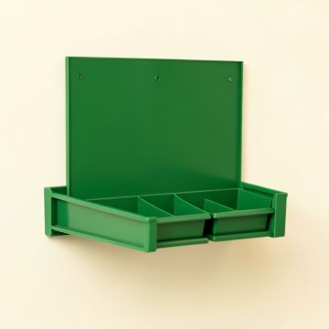 Alder Dell Empty Wall-Mounted Tool Organizer Panel - Green (synthetic illustration; no displayed measurements)