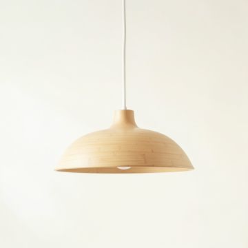 Pine Branch Pendant Light Suspended From One Plain Cable - Beige (synthetic illustration; no displayed measurements)
