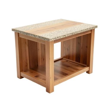 Sydney Kitchen Island With Granite And Wood Top